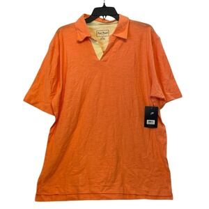NWT Nat Nast Large Orange Polo‎ Shirt Cotton